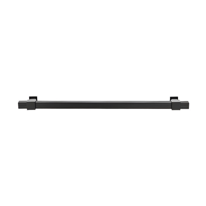 Richelieu 8747 modern metal pull in matte black finish side profile