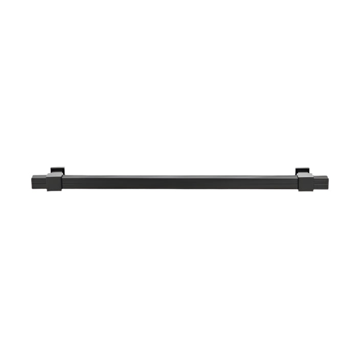 Richelieu 8747 modern metal pull in matte black finish side profile