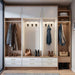 Richelieu 8997 knurled cabinet pull installed on wardrobe cabinetry