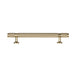 Richelieu 8997 knurled cabinet pull in polished gold front view