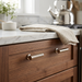 Richelieu 9208 spiral cabinet knob set of 2 installed on kitchen drawer cabinet