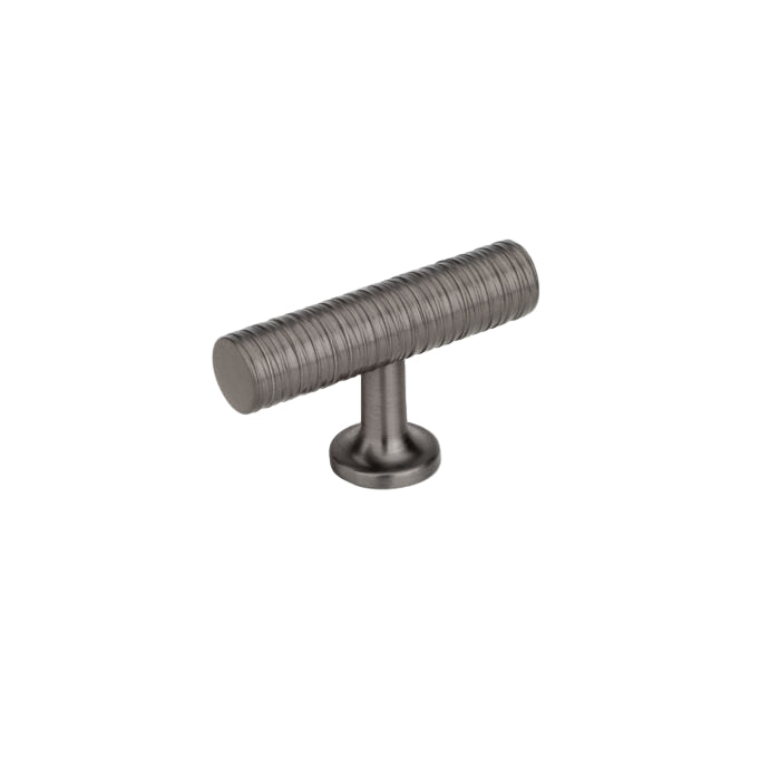 Richelieu 9208 Modern Metal Knob - Black / Brushed Nickel - Cabinet Knob