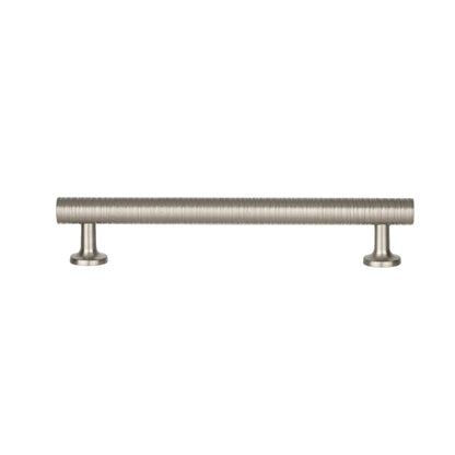 Richelieu 9208 spiral cabinet pull in brushed nickel front view