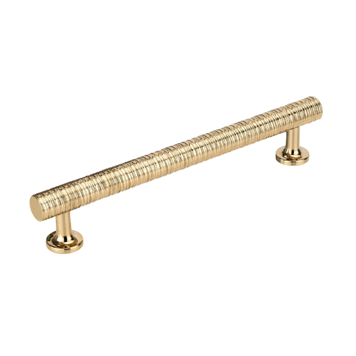 Richelieu 9208 Modern Metal Pull - Polished Gold / 6’’ - Cabinet Pull