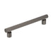 Richelieu 9730 fluted cabinet pull in brushed black nickel angled view 6’’ - Cabinet Pull