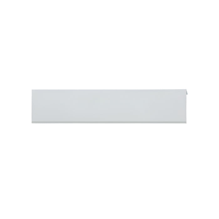 Richelieu 9898 aluminum edge pull in aluminum front view