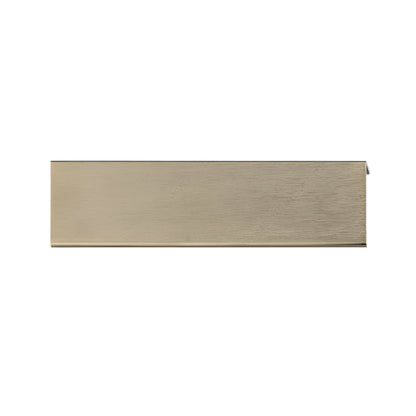 Richelieu 9898 aluminum edge pull in brushed champagne bronze front view