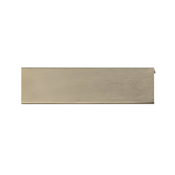 Richelieu 9898 aluminum edge pull in brushed champagne bronze front view