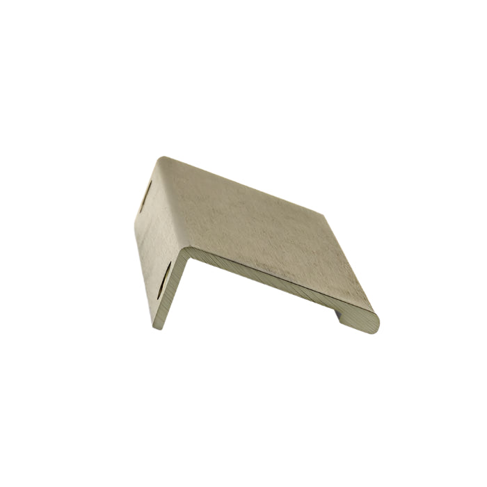 Richelieu 9898 aluminum edge pull in brushed champagne bronze side profile view