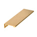 Richelieu 9898 aluminum edge pull in satin gold angled view