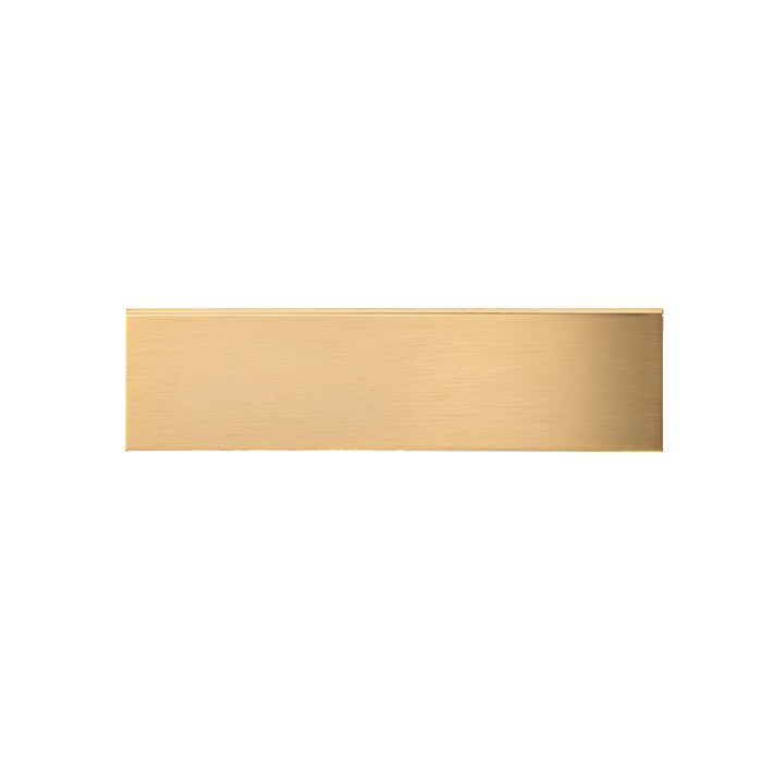 Richelieu 9898 aluminum edge pull in satin gold front view