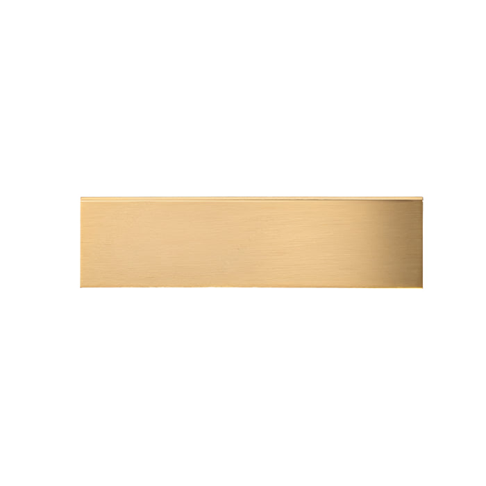 Richelieu 9898 aluminum edge pull in satin gold front view