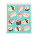 sushi and sashimi design Swedish dishcloth reusable eco friendly cleaning cloth