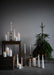 Uyuni LED flameless cone candles used in holiday home decor setup