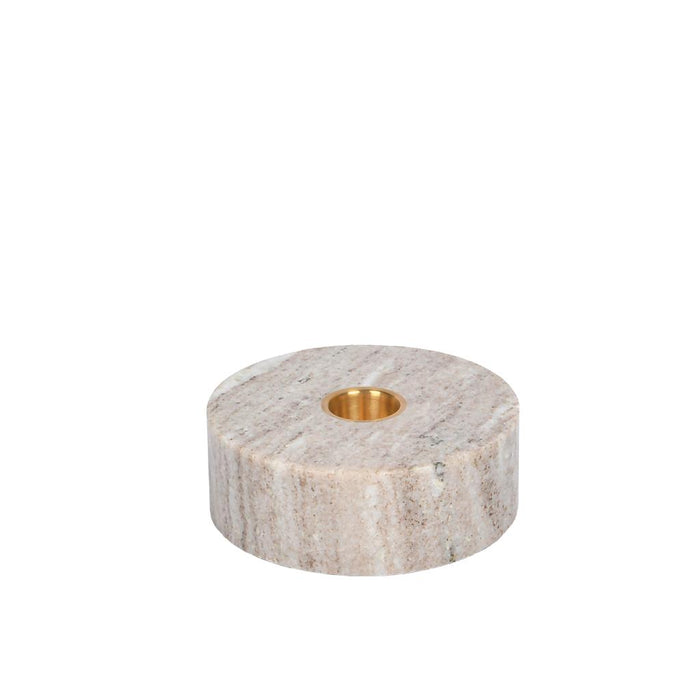 Uyuni marble candle base designed for tall taper candles