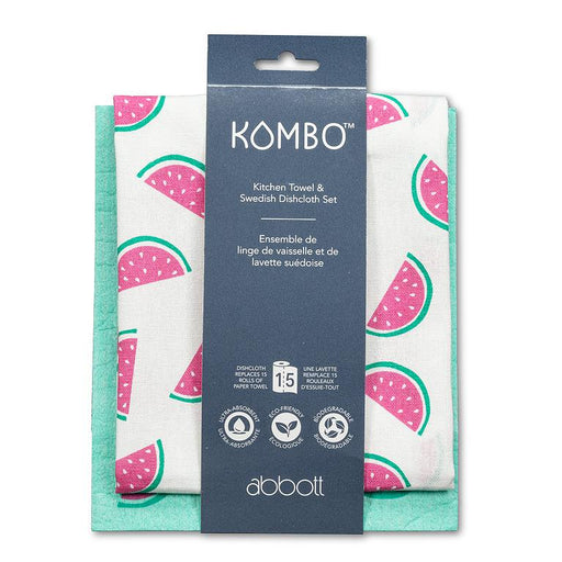 watermelon dishcloth and towel set packaging abbott collection