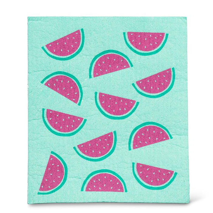 watermelon dishcloth turquoise pattern close view