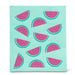watermelon dishcloth turquoise pattern close view