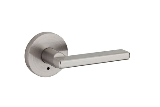 Weiser Halifax Privacy Door Lever Round Satin Nickel Modern Bathroom Door Handle