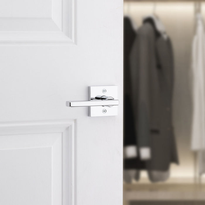 Weiser Halifax square polished chrome inactive lever used on closet door interior hardware