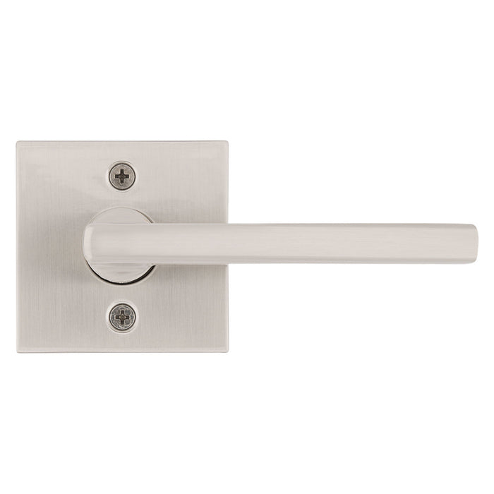 Weiser Halifax square dummy lever satin nickel non turning decorative door handle