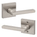 Satin nickel Weiser Halifax square passage lever interior door handle