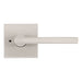 Weiser Halifax square privacy lever satin nickel modern interior door hardware