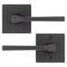 Weiser Lisbon Passage Door Lever Square Matte Black Hall Closet Door Handle