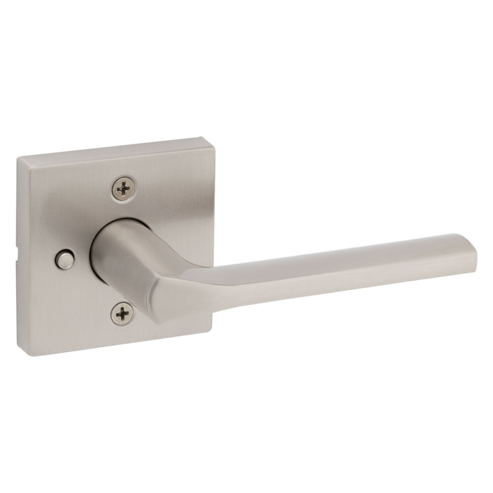 Weiser Lisbon Privacy Door Lever Square Satin Nickel Bedroom Bathroom Door Handle