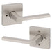 Weiser Lisbon Privacy Door Lever Square Satin Nickel Interior Door Hardware Set