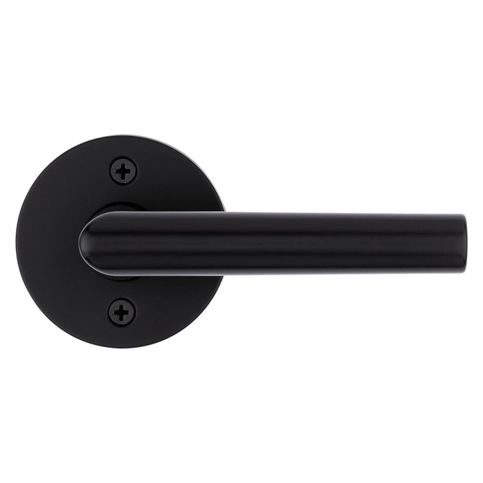 Weiser Milan round dummy door lever matte black modern interior hardware