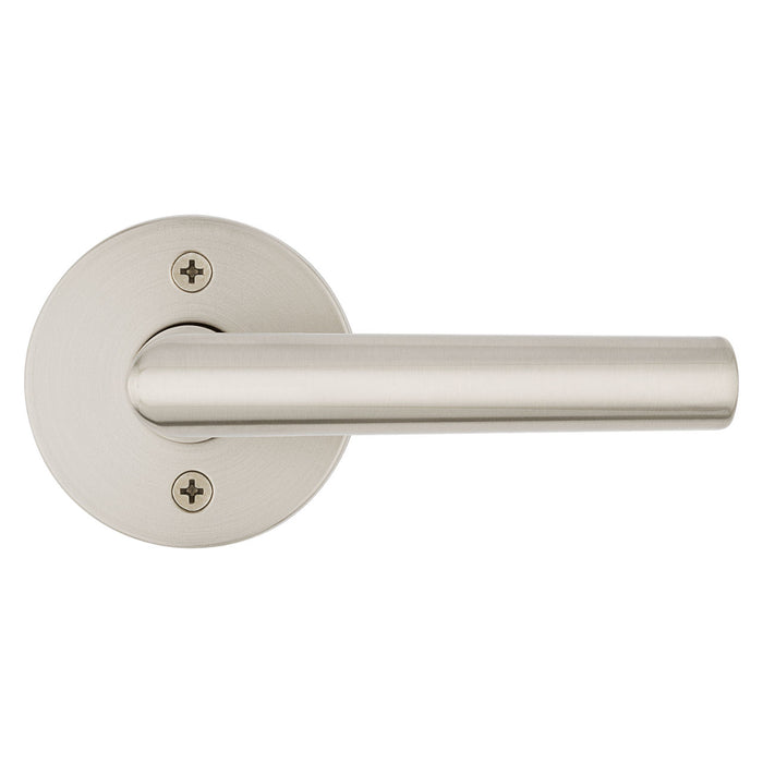 Weiser Milan round dummy door lever satin nickel modern interior door handle