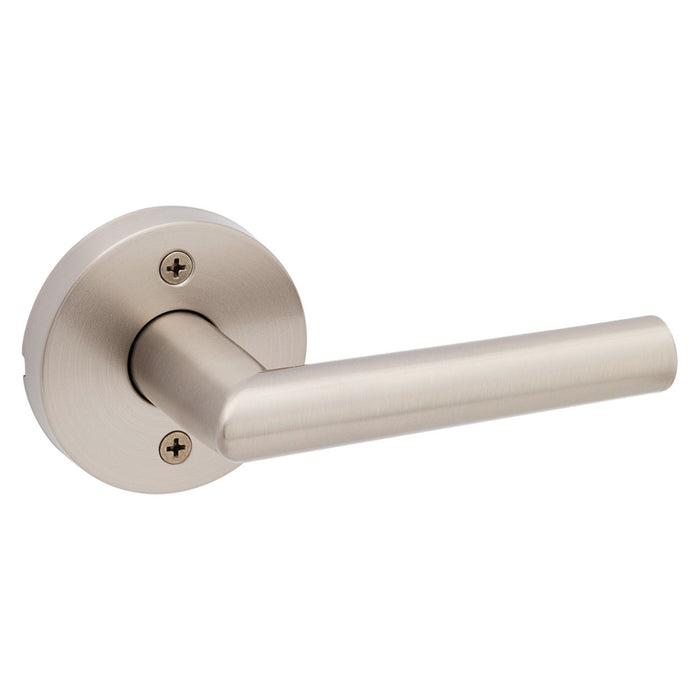 Weiser Milan round passage door lever satin nickel interior door handle