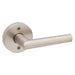 Weiser Milan round passage door lever satin nickel interior door handle