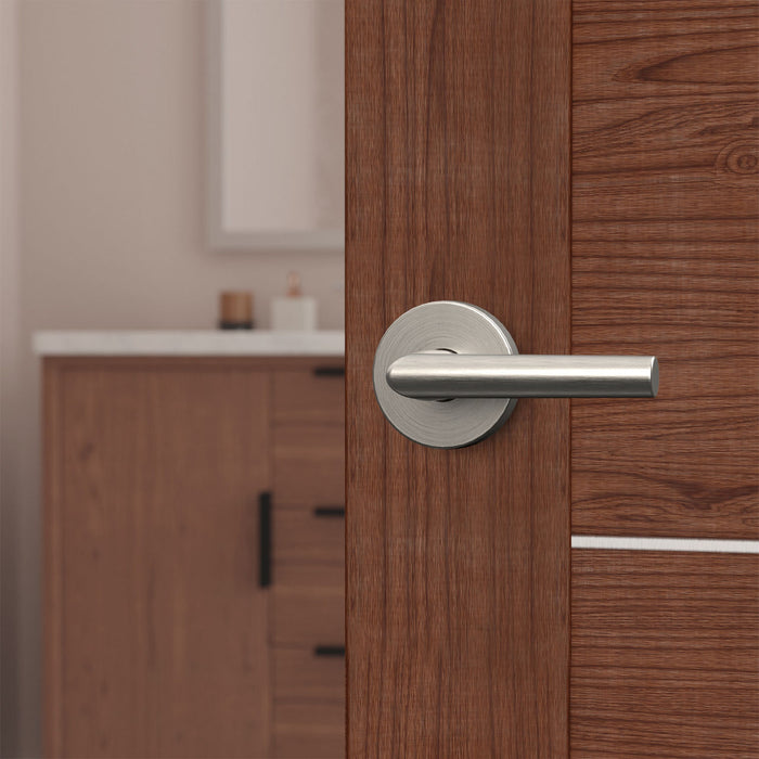 Weiser Milan Privacy Door Lever Round Polished Chrome Interior Door Handle